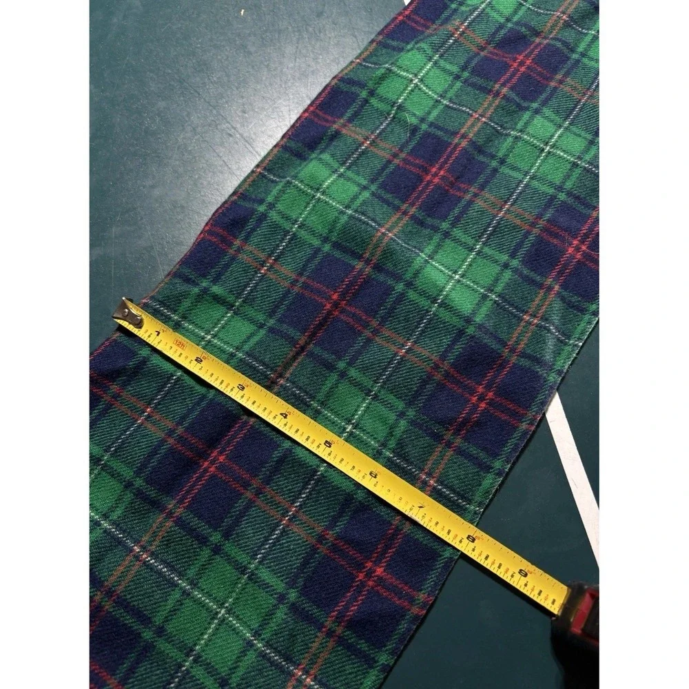Vintage Pendleton Woolen Mills Tartan Plaid Pure‎ Virgin Wool Scarf Made In USA
